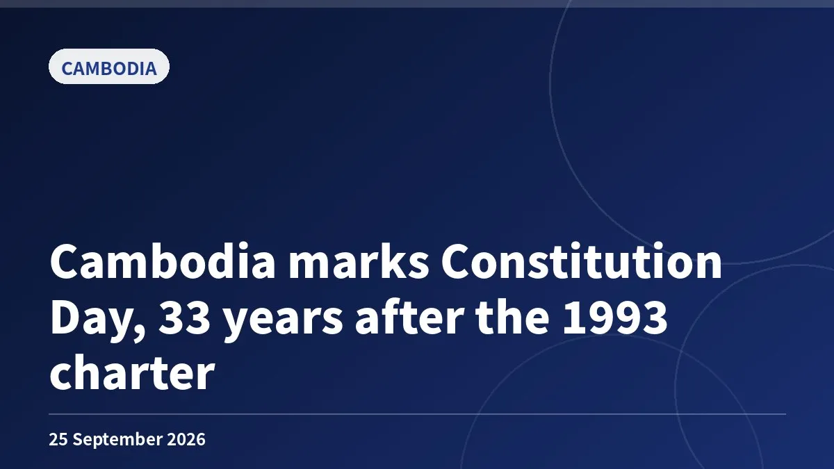 Cambodia marks Constitution Day, 33 years after the 1993 charter